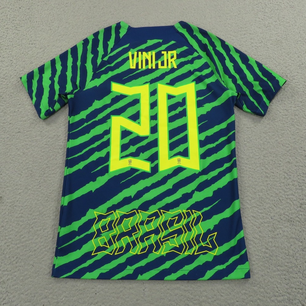 Brazil Soccer Jersey Mens Small Nike Soccer Shirt Vini JR CBF Brasil National